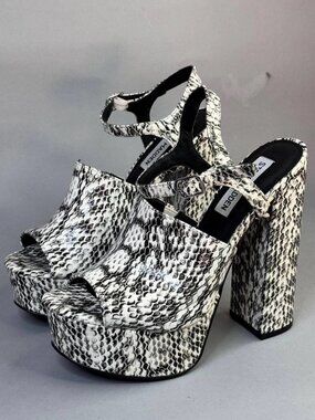 Steve Madden Snake Print Platform Heels - Size 6.5
